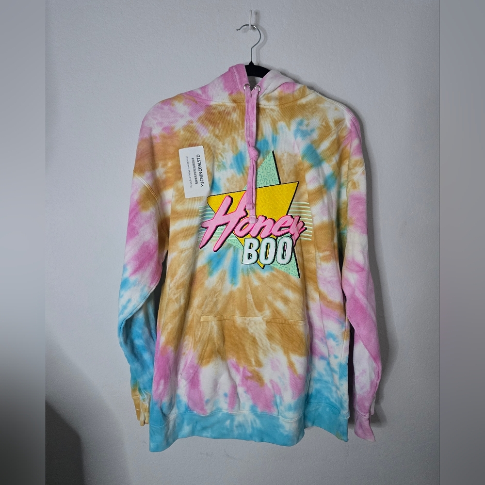 NWT CNCO Honey Boo Colorful Tie-Dye Hoodie Size Small